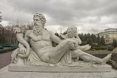 Sculpture of the god Zeus and Cupid