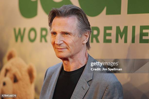 Actor Liam Neeson attends the "Ted 2" New York premiere at Ziegfeld Theater on June 24, 2015 in New York City.