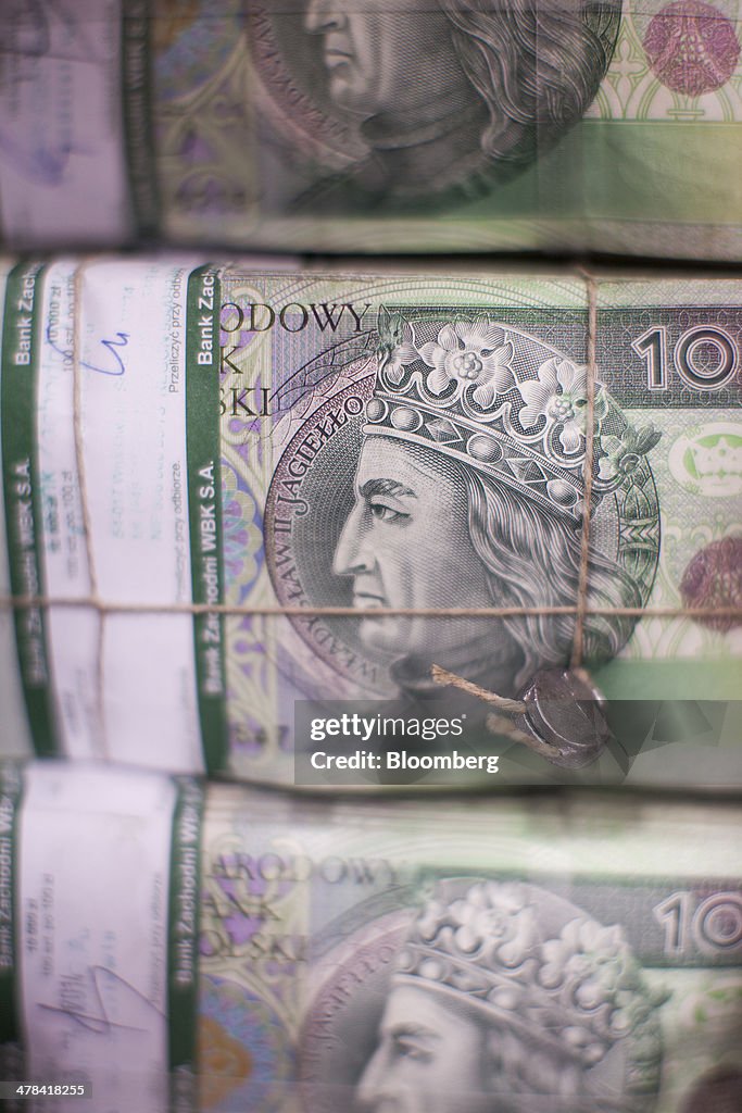 Polish Zloty Currency Banknotes And Coins