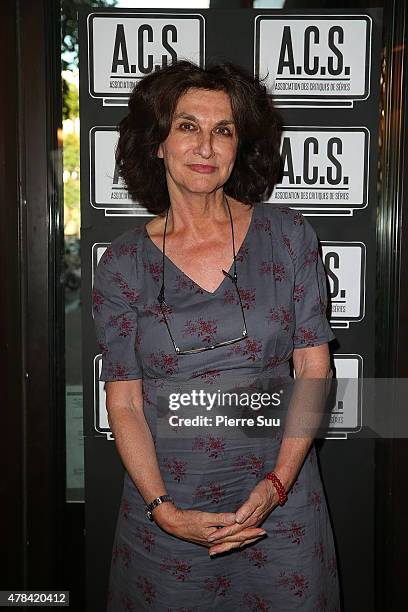 Fabienne Servan-Schreiber attends the Association des Critiques de Series award ceremony at Mauzac bistrot on June 24, 2015 in Paris, France.