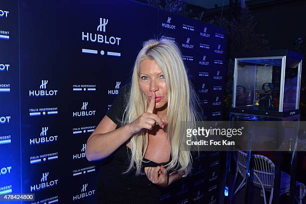 Culinary Journalist Nadine Rodd attends the 'Hublot Blue' cocktail party At Monsieur Bleu - Palais De Tokyo on June 24, 2015 in Paris, France.