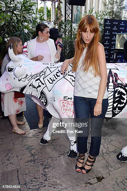 Karen Rouach from editionsjalou.com attends the 'Hublot Blue' cocktail party At Monsieur Bleu - Palais De Tokyo on June 24, 2015 in Paris, France.