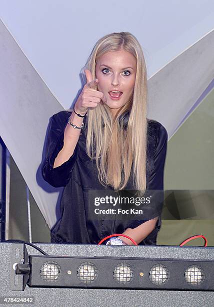 Petra Silander attends the 'Hublot Blue' cocktail party At Monsieur Bleu - Palais De Tokyo on June 24, 2015 in Paris, France.