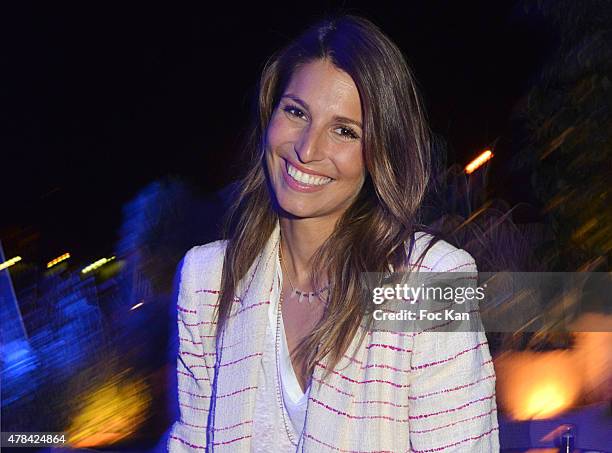 Laury Thilleman attends the 'Hublot Blue' cocktail party At Monsieur Bleu - Palais De Tokyo on June 24, 2015 in Paris, France.