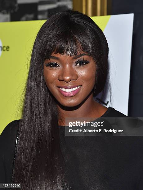 Actress Ana Foxx attends an advanced screening of Magnolia Pictures' "Tangerine" sponsored by Sundance NEXT FEST, Outfest and The Ace Hotel Downtown...