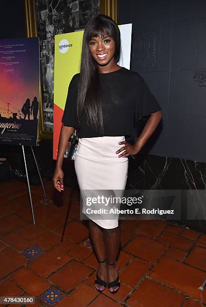 Actress Ana Foxx attends an advanced screening of Magnolia Pictures' "Tangerine" sponsored by Sundance NEXT FEST, Outfest and The Ace Hotel Downtown...