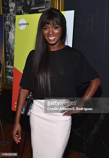 Actress Ana Foxx attends an advanced screening of Magnolia Pictures' "Tangerine" sponsored by Sundance NEXT FEST, Outfest and The Ace Hotel Downtown...