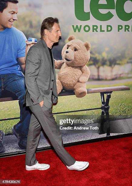 Liam Neeson attends the 'Ted 2' New York premiere at Ziegfeld Theater on June 24, 2015 in New York City.