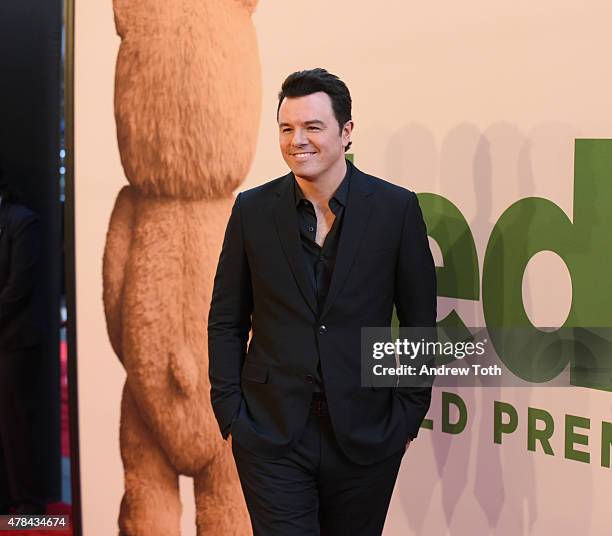 Seth MacFarlane attends the 'Ted 2' New York premiere at Ziegfeld Theater on June 24, 2015 in New York City.