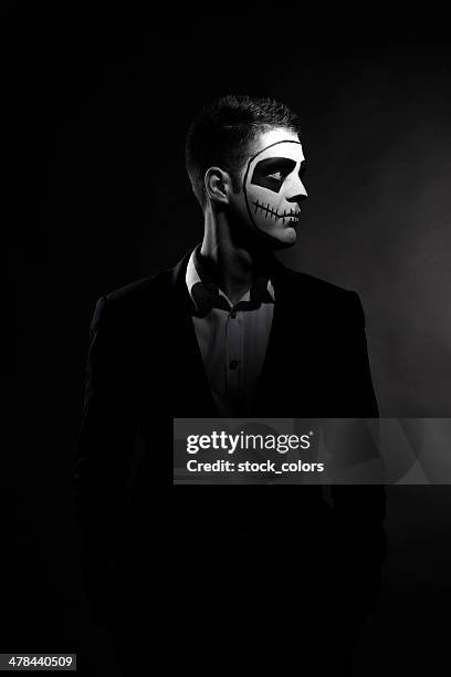 halloween monster - zombie makeup stock pictures, royalty-free photos & images