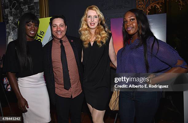 Actress Ana Foxx, writer Chris Bergoch, actress Mickey O'Hagan and actress Genesis Green attend an advanced screening of Magnolia Pictures'...