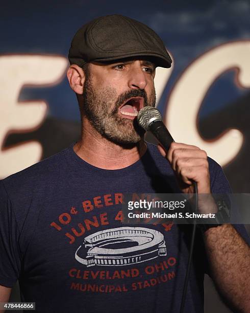 Comedian Brody Stevens performs during his appearance at The Ice House Comedy Club on June 24, 2015 in Pasadena, California.