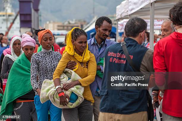 Around 770 African migrants arrived in Palermo aboard on a Norwegian military ship after a rescue mission in the Strait of Sicily. The migrants...