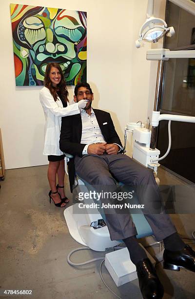 Player Satnam Singh attends "The Art Of The Game" Pop Up Art Installation Experience on June 24 in New York City.