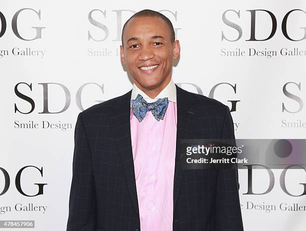 Dentist Lee Gause, Founder of Smile Design Gallery attends Smile Design Gallery's 'The Art Of The Game" Pop Up Art Installation Experience at on June...