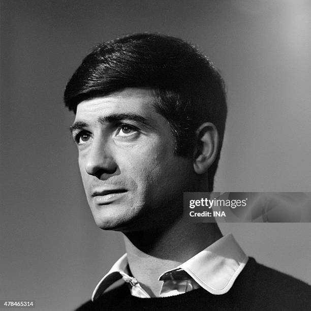 The actor Jean Claude Brialy on the set of broadcast program ""It is necessary that a door"" realized by Francois Chatel.