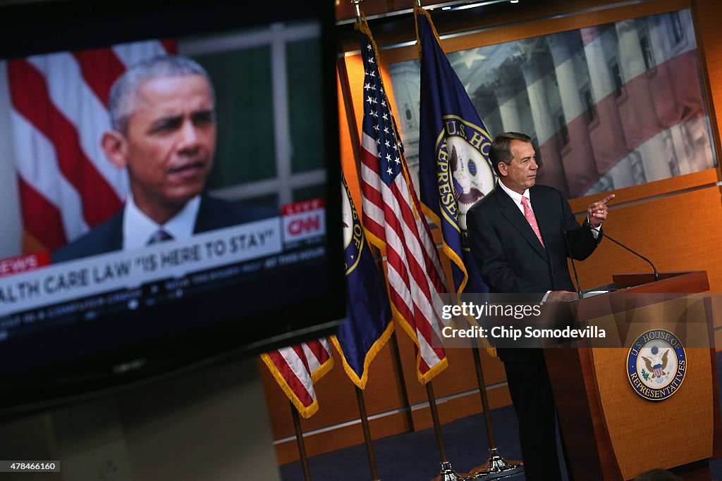 John Boehner Holds Weekly Press Briefing At Capitol