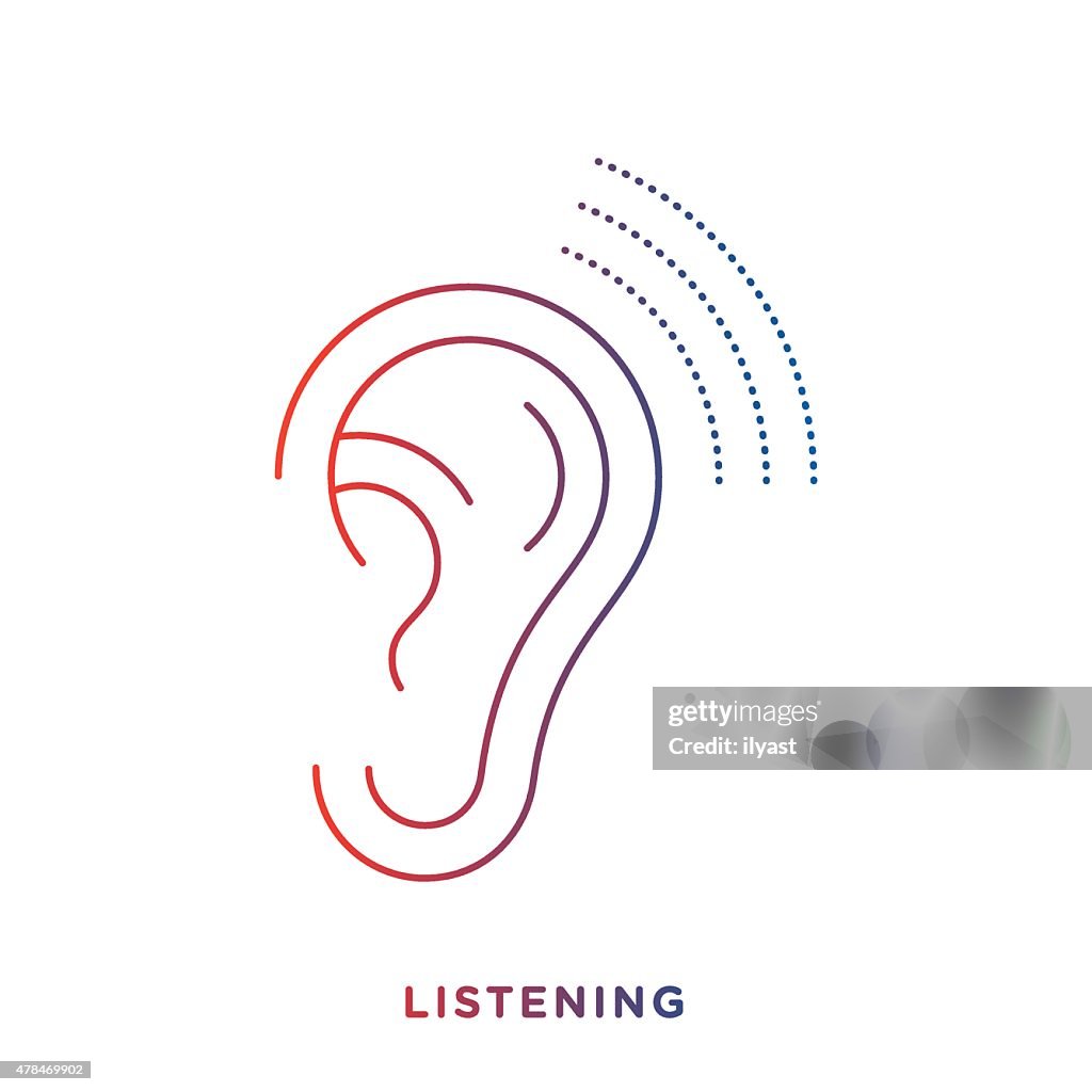 Line Ear Symbol