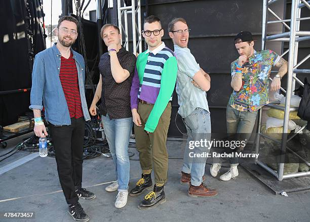 Musician Jack Antonoff , of Bleachers, and guests attend the 2014 mtvU Woodie Awards and Festival on March 13, 2014 in Austin, Texas.