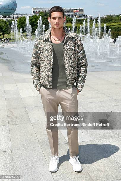 Actor Jeremie Laheurte attends the Louis Vuitton Menswear Spring/Summer 2016 show as part of Paris Fashion Week on June 25, 2015 in Paris, France.