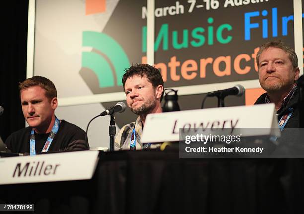 Recording artist Eric Hilton of Thievery Corporation, David Zierler, President of INgrooves and Lee Miller, President of the Nashville Songwriters...