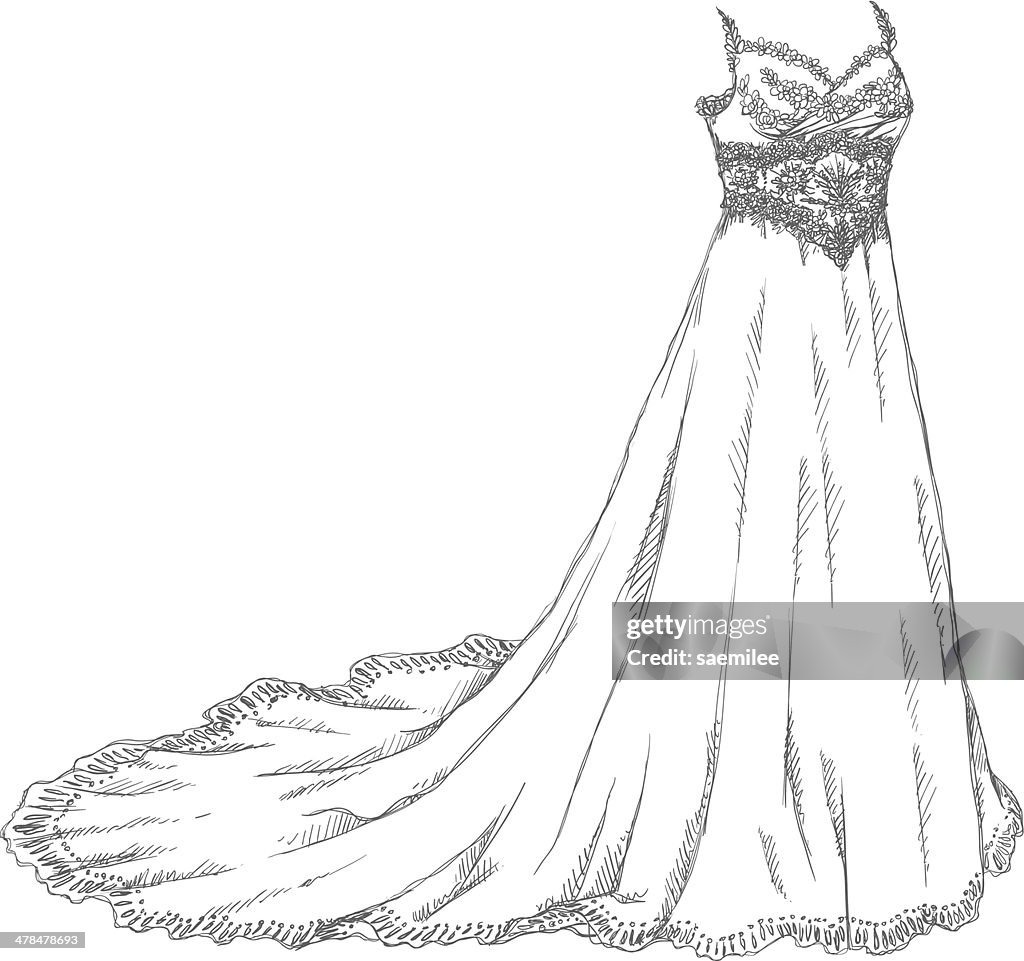 abito disegno - 7 Abito Da Sposa Di Disegno Illustrazione stock - Getty Images