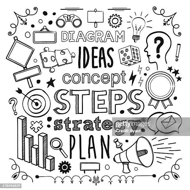 illustrations, cliparts, dessins animés et icônes de schéma explicatif & plan - pencil drawing ideas