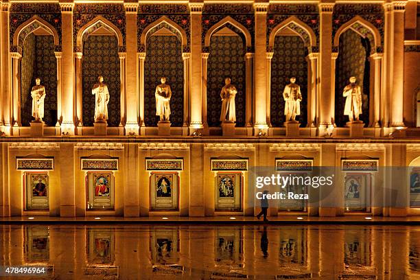 November 22 National museum of Azerbaijan literature named after Nizami Ganjavi, Baku, Azerbaijan. The front façade of the National museum of...