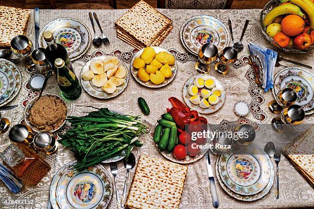 March 25 Home of Nisim Nisimov, Gyrmyzy Gasaba , Azerbaijan. The Passover Seder table at the home of Nisim Nisimov, the head of the municipality of...