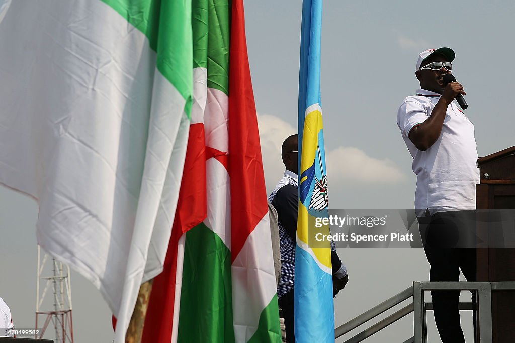 Burundi President Pierre Nkurunziza Holds Campaign Rally