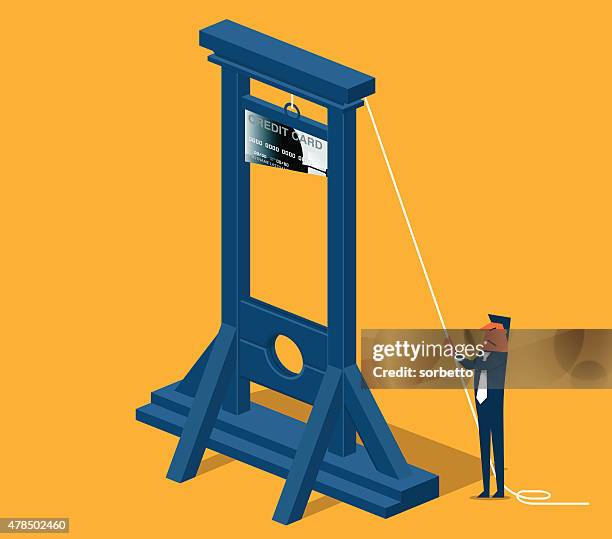 bank-guillotine - guillotine stock-grafiken, -clipart, -cartoons und -symbole