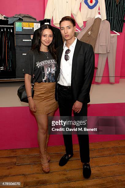 Leah Weller and Natt Weller attend the private view of The Jam: About the Young Idea at Somerset House in London on June 25, 2015 in London, England....