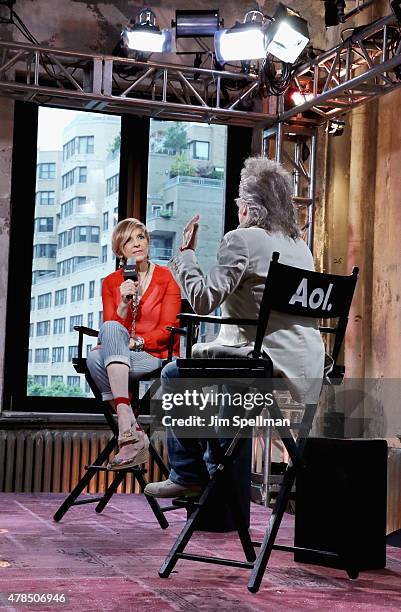 Comedians Lisa Lampanelli and Jeffrey L. Gurian attend the AOL BUILD Speaker Series supporting Lisa Lampanelli's new special "Back To The Drawing...