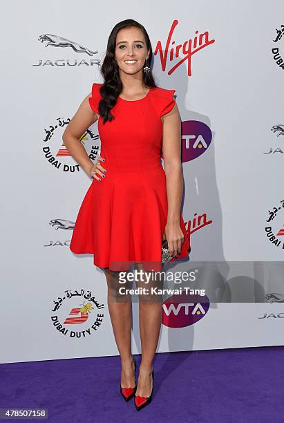 Laura Robson attends the WTA Pre-Wimbledon Party at Kensington Roof Gardens on June 25, 2015 in London, England.