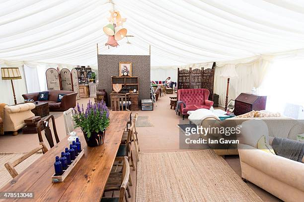 General view of the Pop Up Hotel on Day 1 of the Glastonbury Festival at Worthy Farm, Pilton on June 25, 2015 in Glastonbury, England. Now its 45th...