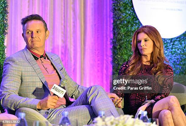 Director Mark Burnett and actress Roma Downey onstage at Variety Purpose Summit 2015 at Four Seasons Hotel Los Angeles at Beverly Hills on June 25,...