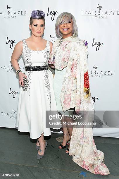 Kelly Osbourne and Raven-Symoné attend Logo's "Trailblazer Honors" 2015 at the Cathedral of St. John the Divine on June 25, 2015 in New York City.
