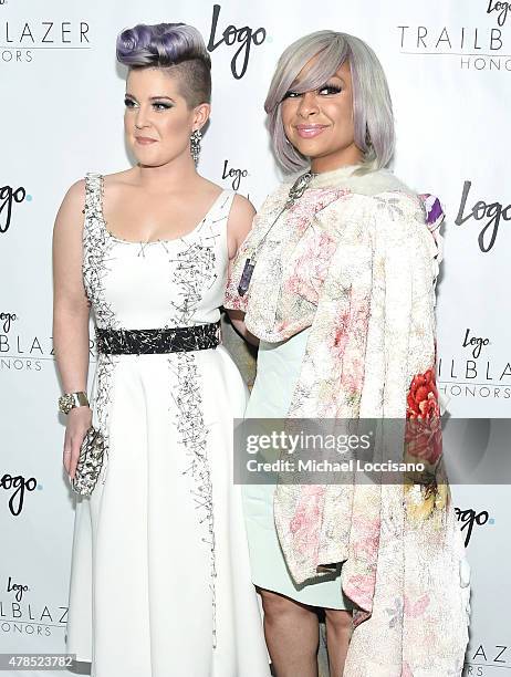 Kelly Osbourne and Raven-Symoné attend Logo's "Trailblazer Honors" 2015 at the Cathedral of St. John the Divine on June 25, 2015 in New York City.