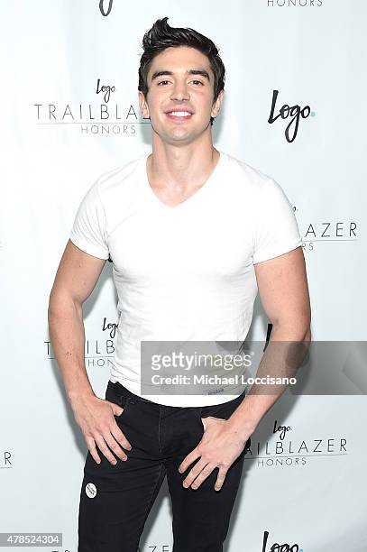 Musician Steve Grand attends Logo's "Trailblazer Honors" 2015 at the Cathedral of St. John the Divine on June 25, 2015 in New York City.