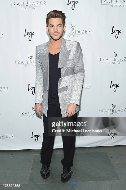 Adam Lambert attends Logo's "Trailblazer Honors" 2015 at the Cathedral of St. John the Divine on June 25, 2015 in New York City.