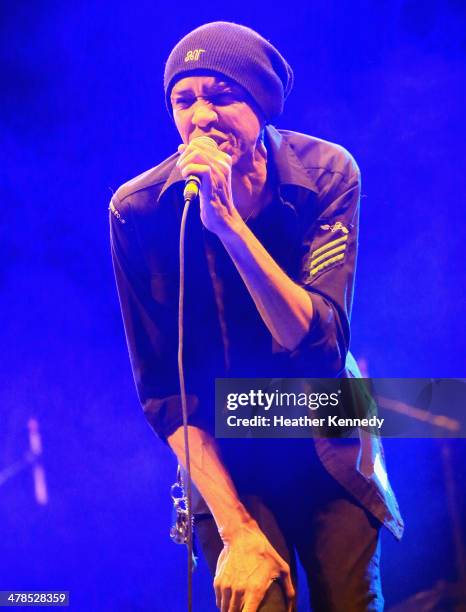 Musician Doug Pinnick performs onstage at the USPS Hendrix Stamp Event + Los Lonely Boys during the 2014 SXSW Music, Film + Interactive at Butler...