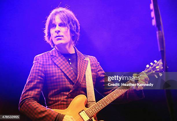 Musician Rusty Anderson performs onstage at the USPS Hendrix Stamp Event + Los Lonely Boys during the 2014 SXSW Music, Film + Interactive at Butler...