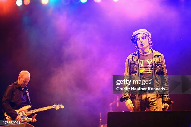 Musicians Wayne Kramer and Jesse Malin perform onstage at the USPS Hendrix Stamp Event + Los Lonely Boys during the 2014 SXSW Music, Film +...