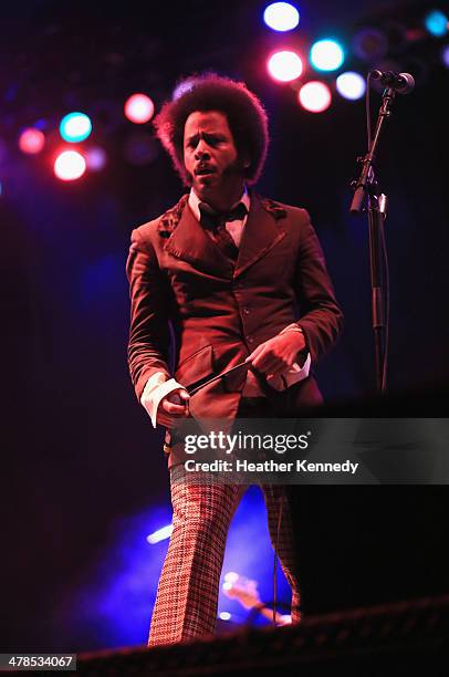 Recording artist Boots Riley performs onstage at the USPS Hendrix Stamp Event + Los Lonely Boys during the 2014 SXSW Music, Film + Interactive at...