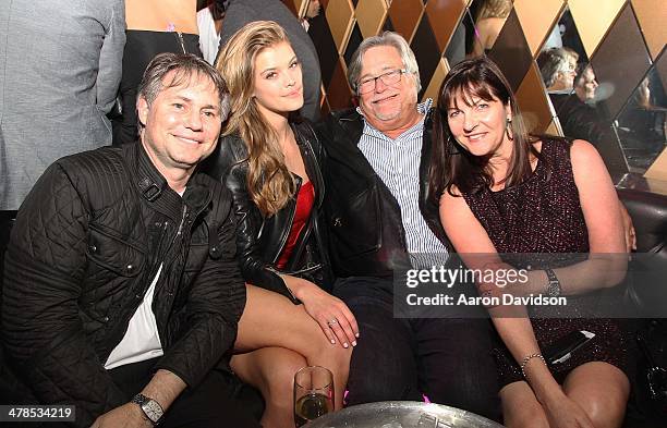 Jason Binn, Nina Agdal, Micky Arison and Madeleine Arison attends at Wall at W Hotel on March 13, 2014 in Miami Beach, Florida.