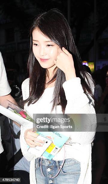 Attends the KBS2 drama 'Producers' closing dinner party at Yeouido on June 20, 2015 in Seoul, South Korea.