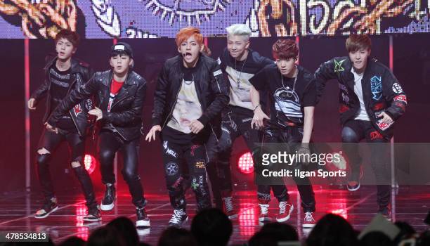 Perform onstage during the Mnet 'M Count Down' at CJ E&M Center on March 6, 2014 in Seoul, South Korea.