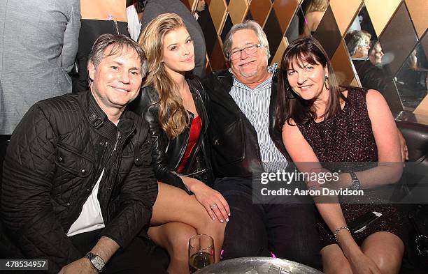 Jason Binn, Nina Agdal, Micky Arison and Madeleine Arison attend Spring Fling at Wall at W Hotel on March 13, 2014 in Miami Beach, Florida.