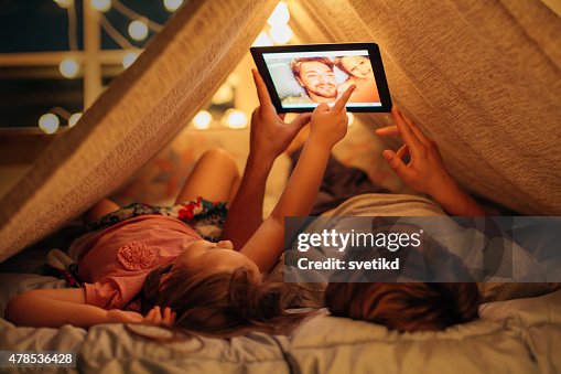 Father and daughter enjoying at home. Father and daughter enjoying at home.