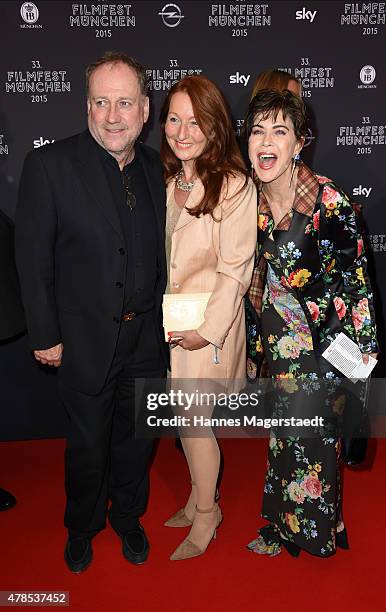 Harold Faltermeyer, Birgitt Wolff and Anja Kruse attend the Opening Night of the Munich Film Festival 2015 at Mathaeser Filmpalast on June 25, 2015...